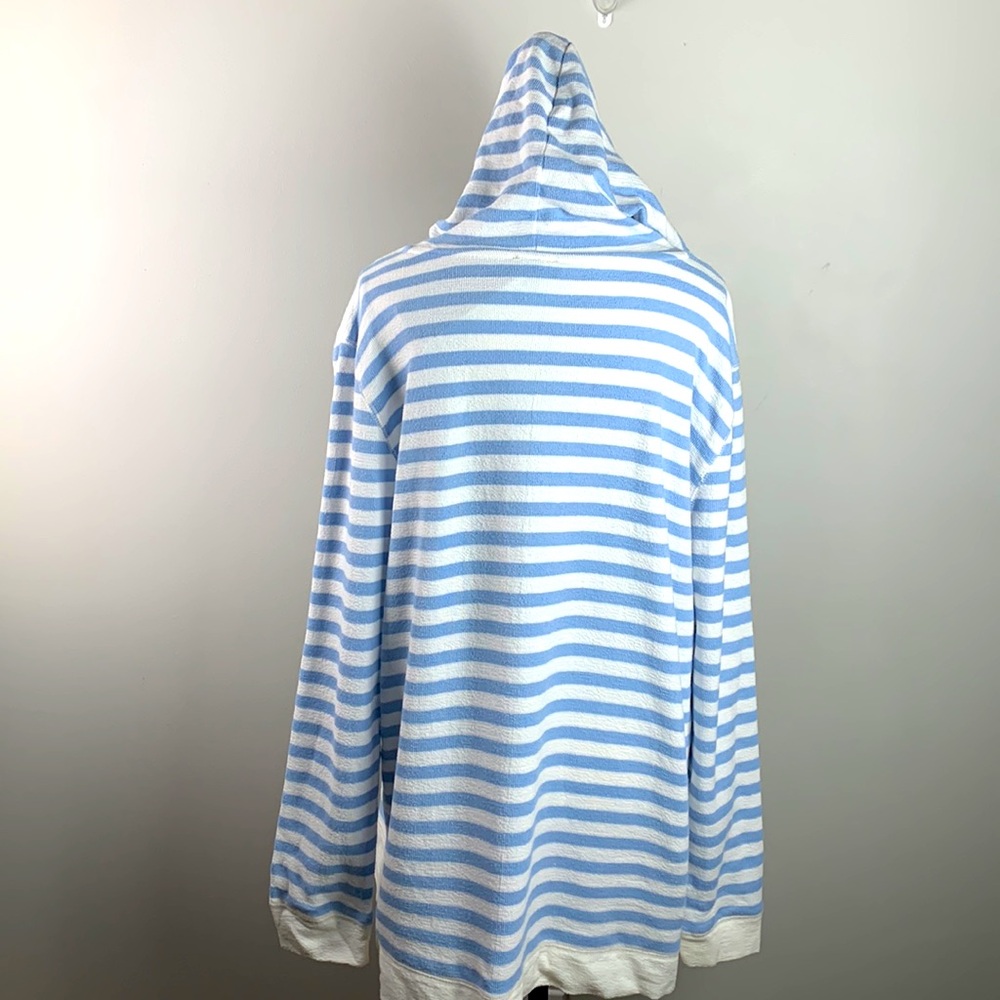 Jones New York French Terry Relaxed Fit Striped Hoodie NEW! - Picture 7 of 8